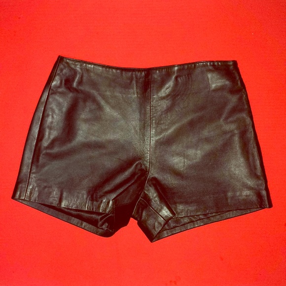 Vintage Pants - 😻AMAZING HUGO BUSCATI COLLECTION LEATHER SHORTS😻